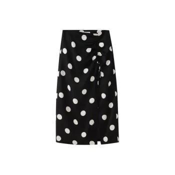 SHUIYUNJIAN Casual Short Skirts Women's Raw White Dot