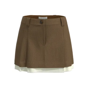 URBAN REVIVO Casual Short Skirts Women's Brown