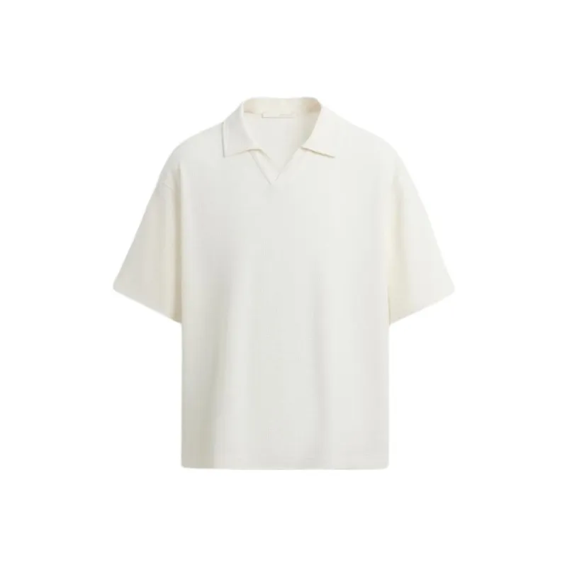 ZARA Polo Shirts Men Frosted White-0