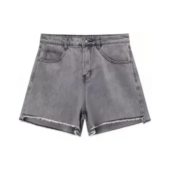EICHITOO Denim Shorts Women's Light Gray