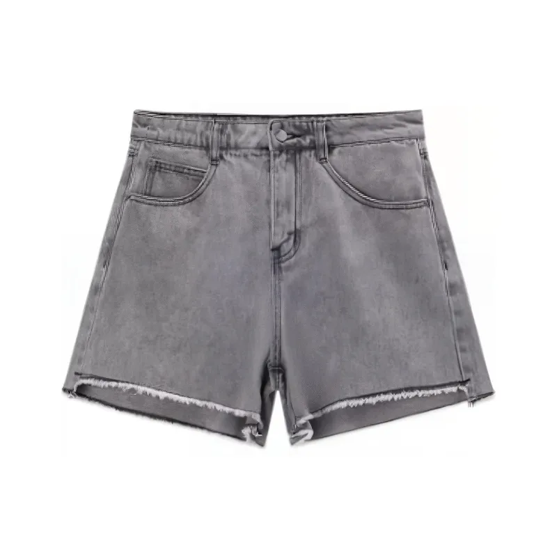 EICHITOO Denim Shorts Women's Light Gray-0