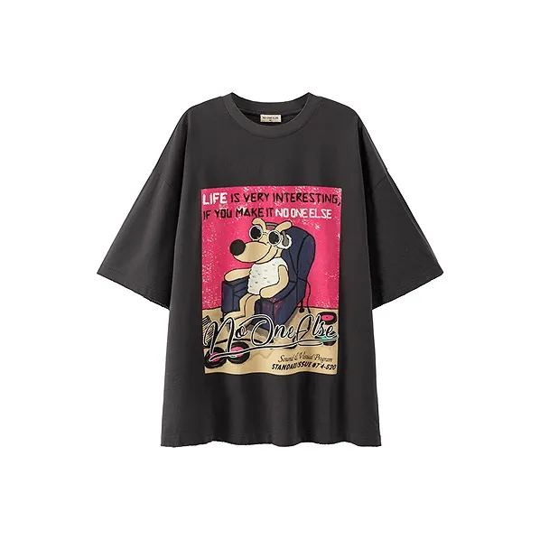 NO ONE ELSE Drop Shoulder Sleeve T Shirt Women's-0