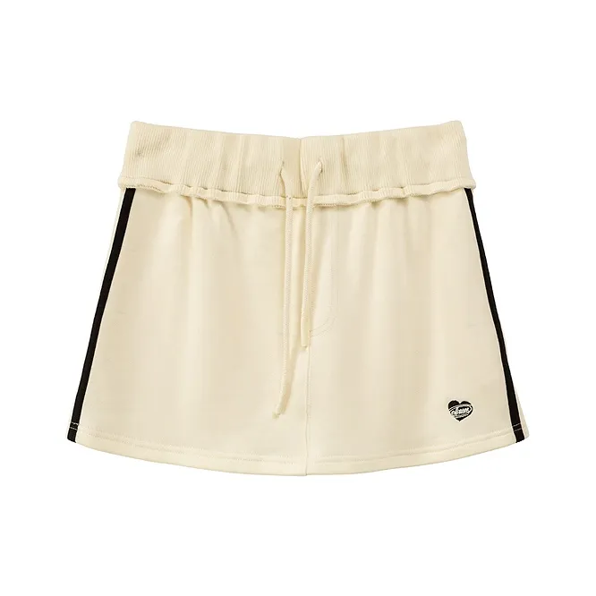 CHUU Casual Short Skirts Women's White Apricot-0