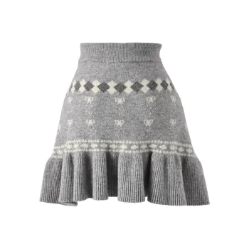SNBL Casual Short Skirts Women's Gray
