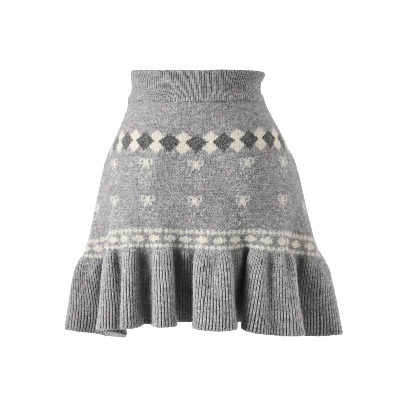 SNBL Casual Short Skirts Women's Gray-0