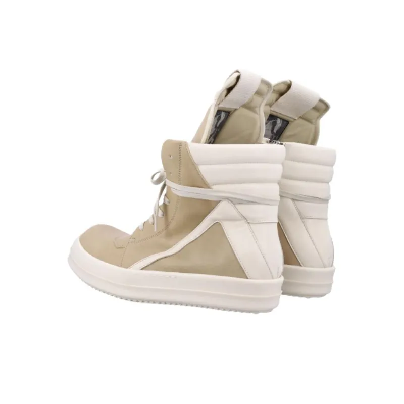 RICK OWENS/RO Geobasket High Top Skateboard Shoes Men's Beige-3