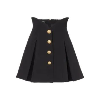 BALMAIN Pleated A line Miniskirt