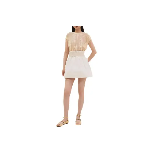 HERMES Casual Short Skirts Women's White