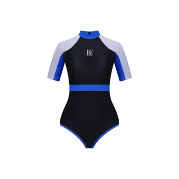 BALNEAIRE MIX Series One Piece Swimsuits Women's Royal Blue/Space Gray Patchwork