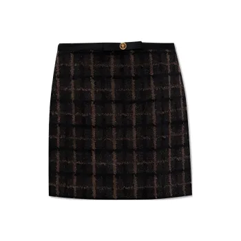 VERSACE Checked Mini Skirt