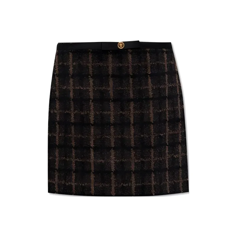 VERSACE Checked Mini Skirt-0