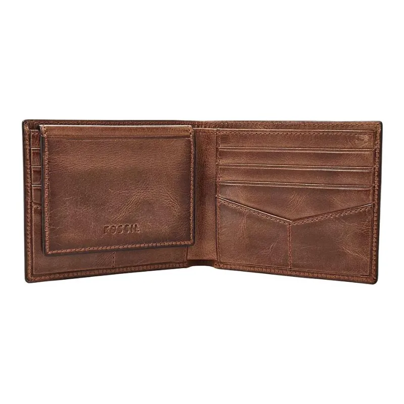 FOSSIL Leather Wallet Men's Brown-1