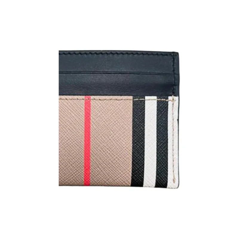 Burberry Classic Stripe Card Case Beige/Black-1