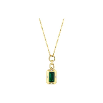 ATTAGEMS S925 Silver Artificial Gemstone Necklaces Women's