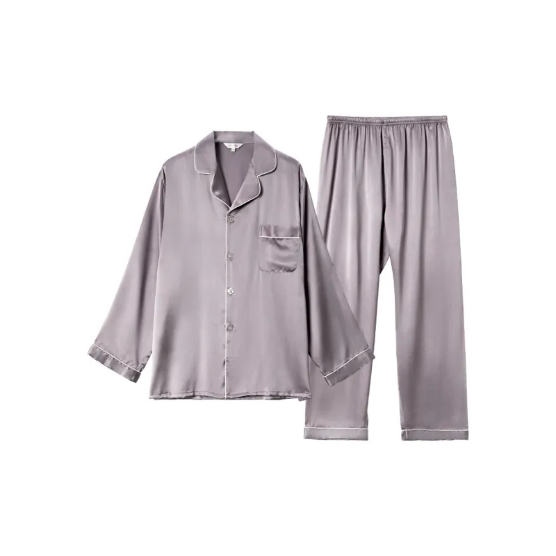 Silk boundary Men Pajama Sets-10
