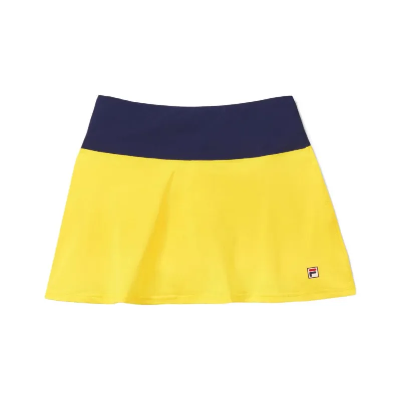 FILA Heritage Casual Short Skirts Women's Marine Blue/Yellow-0