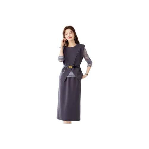 TERRE BLEUE Skirt Set Women's Gray