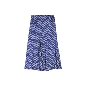 Maje Clover-print Satin Midi Skirt