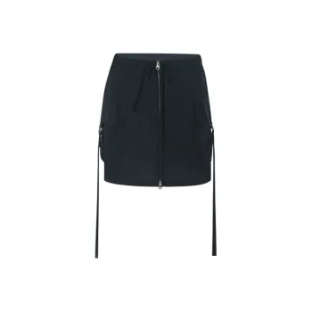 Little Pull Cargo Short Skirts Women's Black