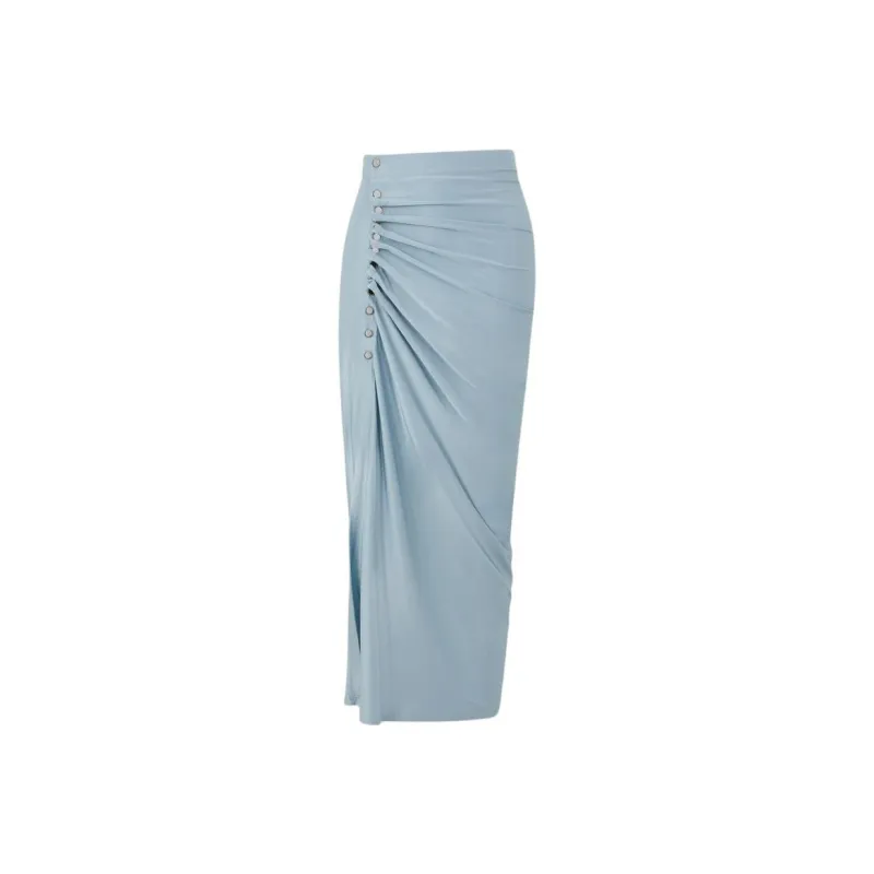 Paco Rabanne Faded Draped Pression Skirt-0
