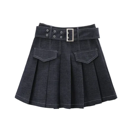 A Paradise For Awakening Casual Short Skirts Women's Blue