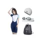 Set (Swimsuit+Swim Goggles+Swimming Cap+Double Shoulder Swim Bag)