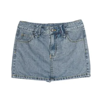 A21 Denim Short Skirts Women's Light Blue