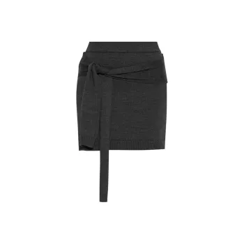 Lemaire Trompe L'Oeil Knitted Mini Skirt