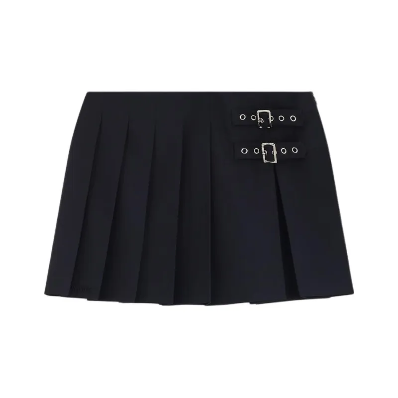 WE11DONE Pleated Midi Skirt-0