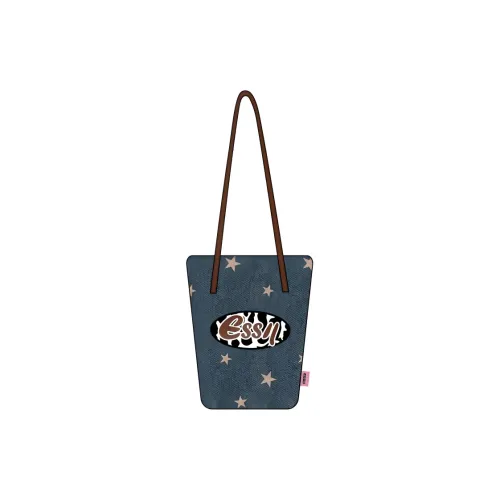 Perfect Styles Soft Extended Length Bucket Bag Medium Size Women's Blue/White/Black