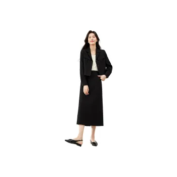 VIMLY Two Piece Skirt Sets Women's Black