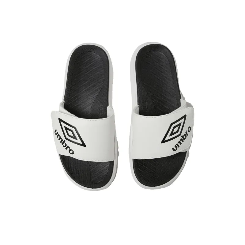 Umbro Slip Resistant Shock Absorbers Slide Slippers Unisex White Black-2