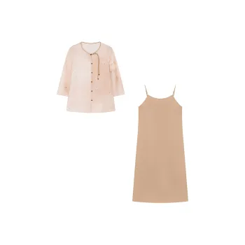 IHIMI Two Piece Skirt Sets Women's Oak