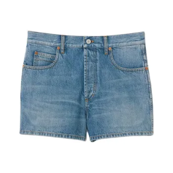 GUCCI Lido Denim Shorts Women's Blue