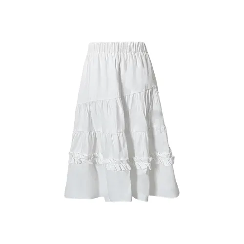 MJB Casual Long Skirts Women's White