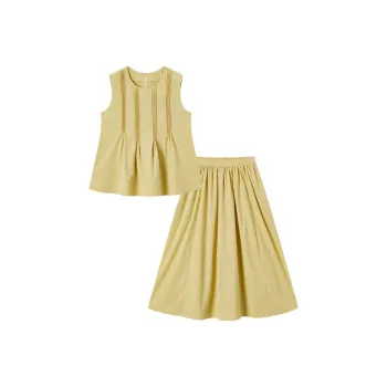 EICHITOO Skirt Set Women's Light Yellow