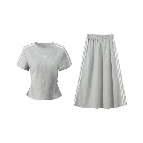 Udon House Skirt Set Women's Gray Set