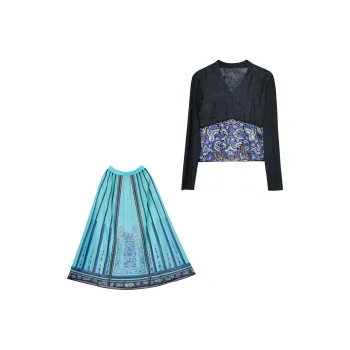 SONDR Skirt Set Women's Black Blue