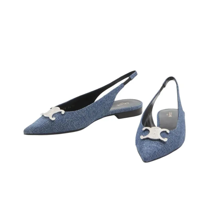 CELINE Casual Single Shoes Women's Blue-2