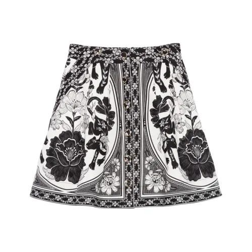 Farm Rio Flower Leopard Mini Skirt