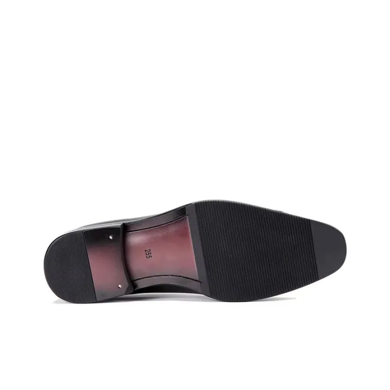 Bansley Dress Shoes Unisex Low Top Black-4