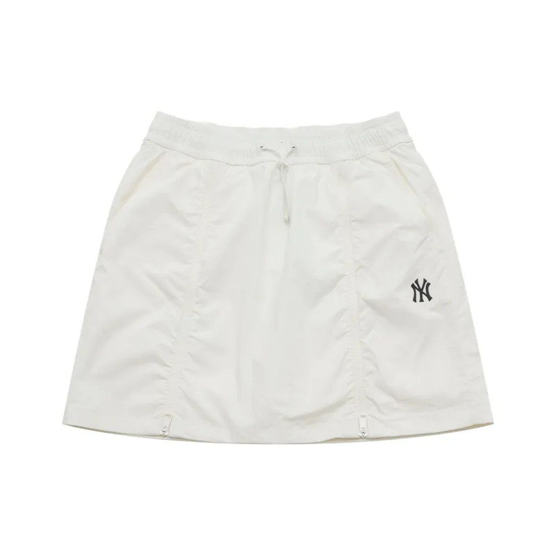 MLB New York Yankees Basic Collection SS25 Casual Short Skirts Women's Ivory White-0