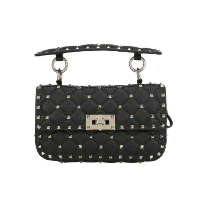 Valentino Leather One Shoulder Handbag Regular Women's Black-0