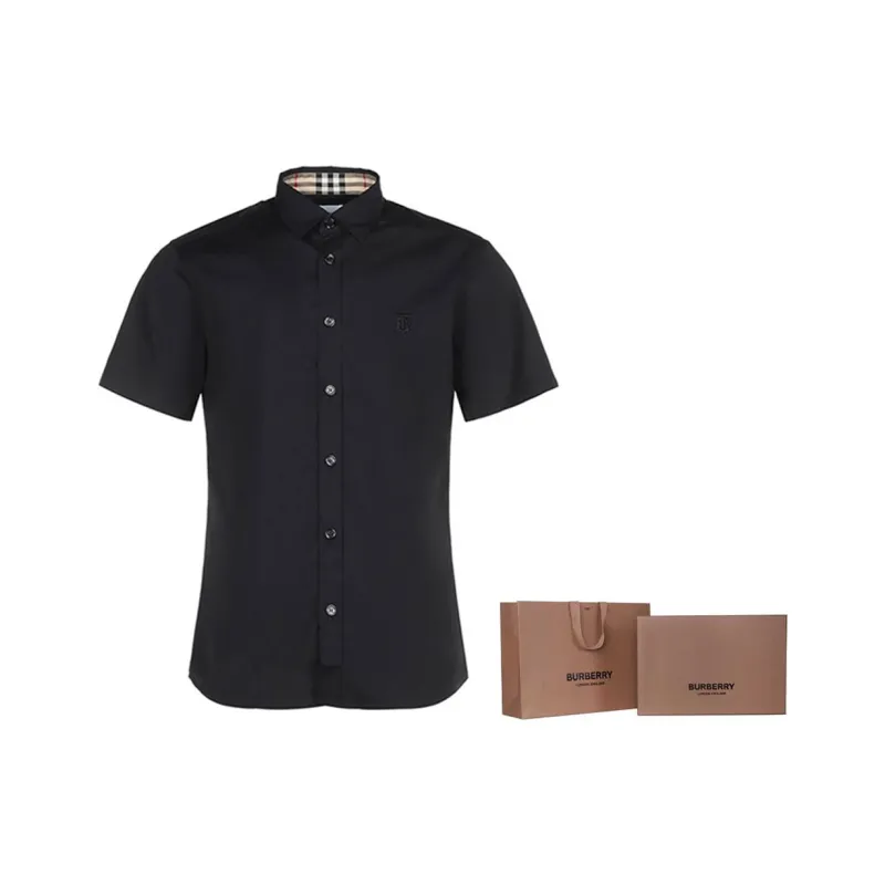 Burberry Shirts Men Black-7
