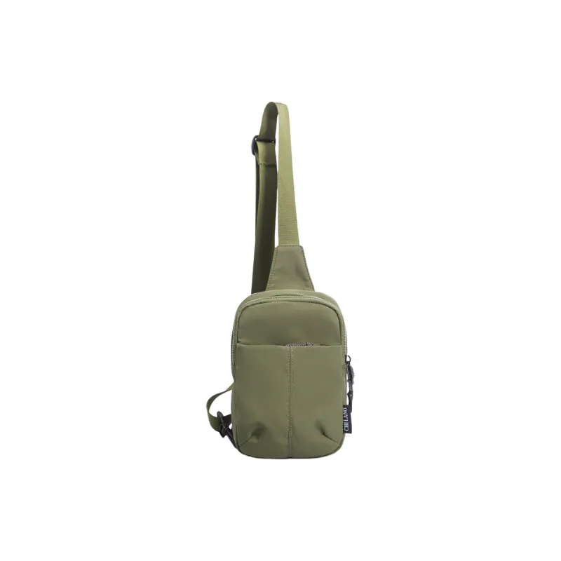 CORE BIRD Nylon Sling Bag Regular Unisex Black/Gray/Khaki/Purple/Light Purple/Green-4