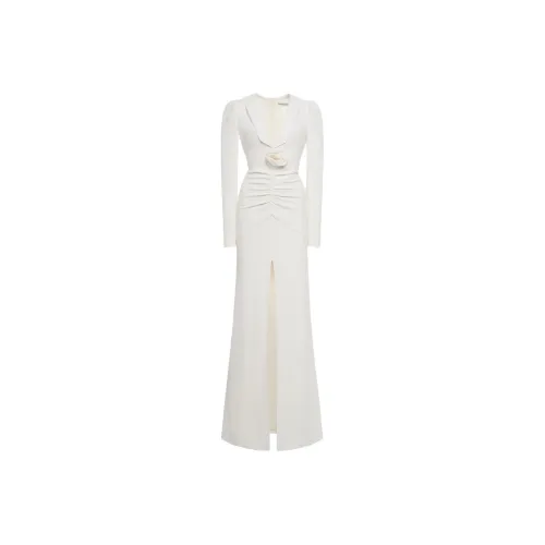 Alessandra Rich SS24 Evening Dress Women's White