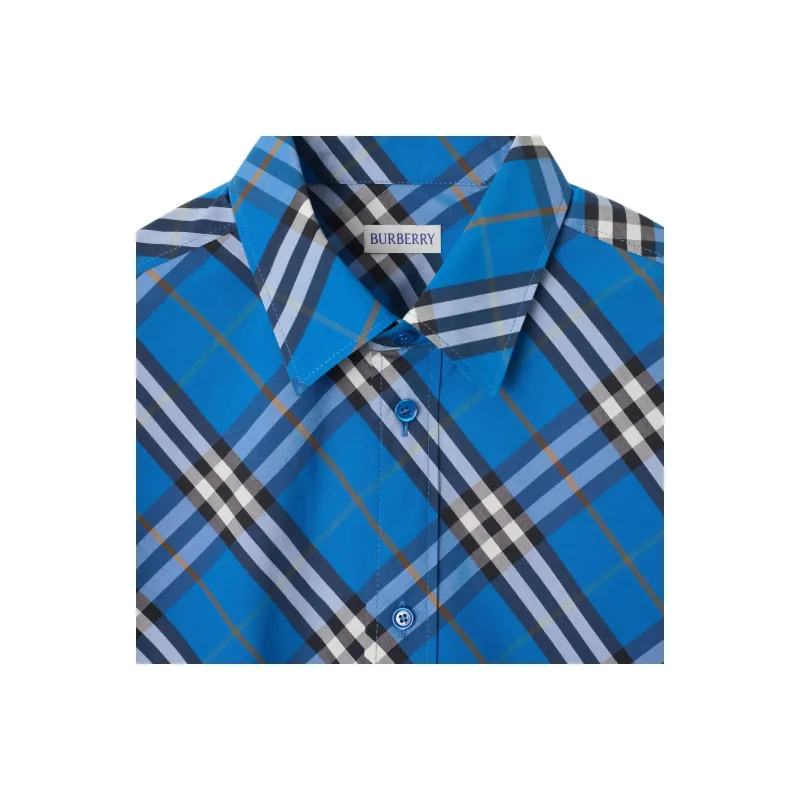 Burberry Checked Cotton Shirt-4