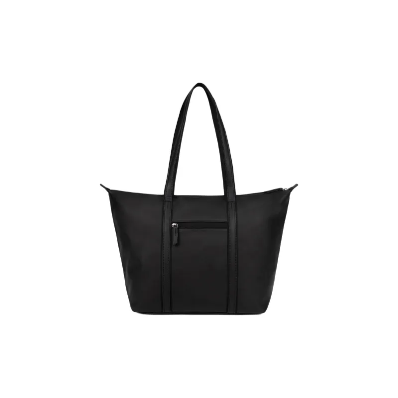 H HEXAGONA PARIS Polyurethane Tote Bag, Shopping Bag, Shoulder Bag Women's Black-2