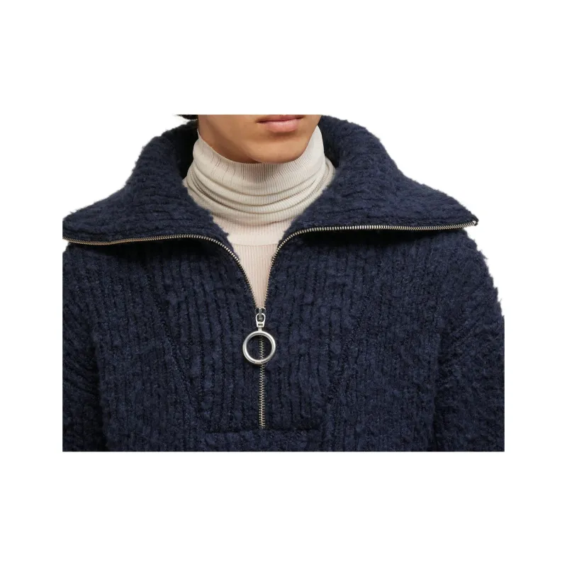 AMIPARIS Half-Zipped Knitted Jumper-4