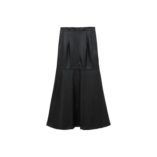 CLANE 여성 캐주얼 롱 스커트